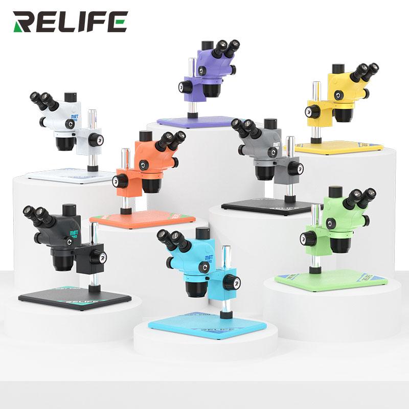 RELIFE RL-M6T PRO-B11 显微镜 三目高清显微镜 6.5-65倍 连续变倍 配套LED显微镜灯 多色选择（黑色 / 白色 / 黄色 / 橙色 / 绿色 / 蓝色 / 紫色 / 银灰色）