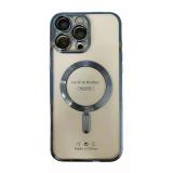 苹果 IPHONE 16 PRO MAX 电镀磁吸 带镜头保护 手机壳 蓝色