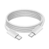 240W 快充编织数据线 TYPE-C / USB-C 转 TYPE-C / USB-C 白色 线长2M