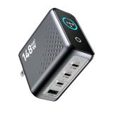 P3 欧规 (TYPE-C1 140W / TYPE-C 2 / 3 100W / USN-A 30W) 148W 充电牛头
