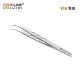 阿毛易修 AMAOE 14E 精密防静电不锈钢弯尖头镊子