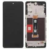 TCL 50 PRO NXTPAPER 5G (T803E T803D) 原装 带框总成 亮黑色 (亮黑的盖板)