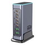 F8L 140W 智能多端口桌面充电器 (USB-C 100W 6 / USB-A 30W 2)