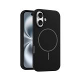 苹果 IPHONE 16 液态硅胶 带磁吸 手机壳 黑色