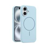 苹果 IPHONE 16 PLUS 液态硅胶 带磁吸 手机壳 蓝色