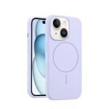 苹果 IPHONE 15 液态硅胶 带磁吸 手机壳 紫色