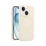 苹果 IPHONE 15 液态硅胶 带磁吸 手机壳 白色