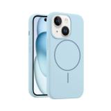 苹果 IPHONE 15 液态硅胶 带磁吸 手机壳 蓝色