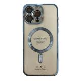苹果 IPHONE 15 PRO MAX 电镀磁吸 带镜头保护 手机壳 蓝色