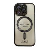 苹果 IPHONE 16 PRO 电镀磁吸 带镜头保护 手机壳 黑色