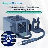 QUICK 861 PRO 1300W 智能语音热风拆焊台 温度 50-500°C
