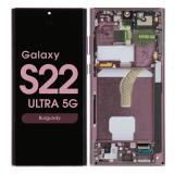 SAMSUNG GALAXY S22 ULTRA 5G S908B 全新全原 带框总成 酒红色 / 紫色（屏幕翻新 边框非原厂）